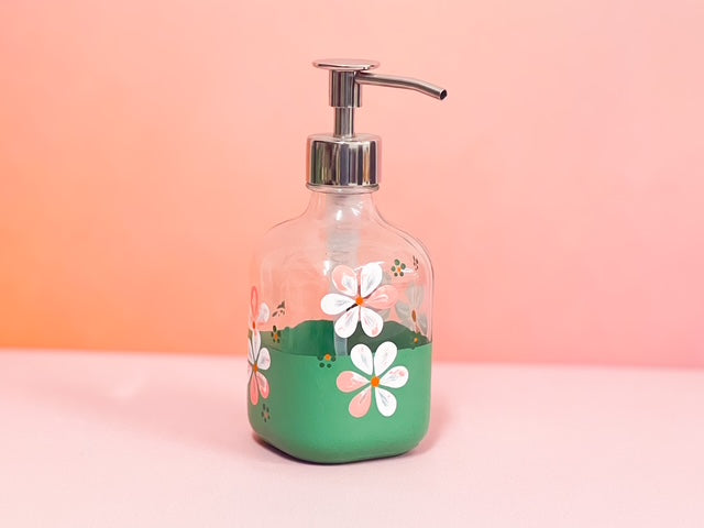 Hand-painted Glass Dispenser | Willow