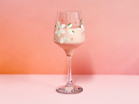 Hand-painted Wine Glass - Pippa