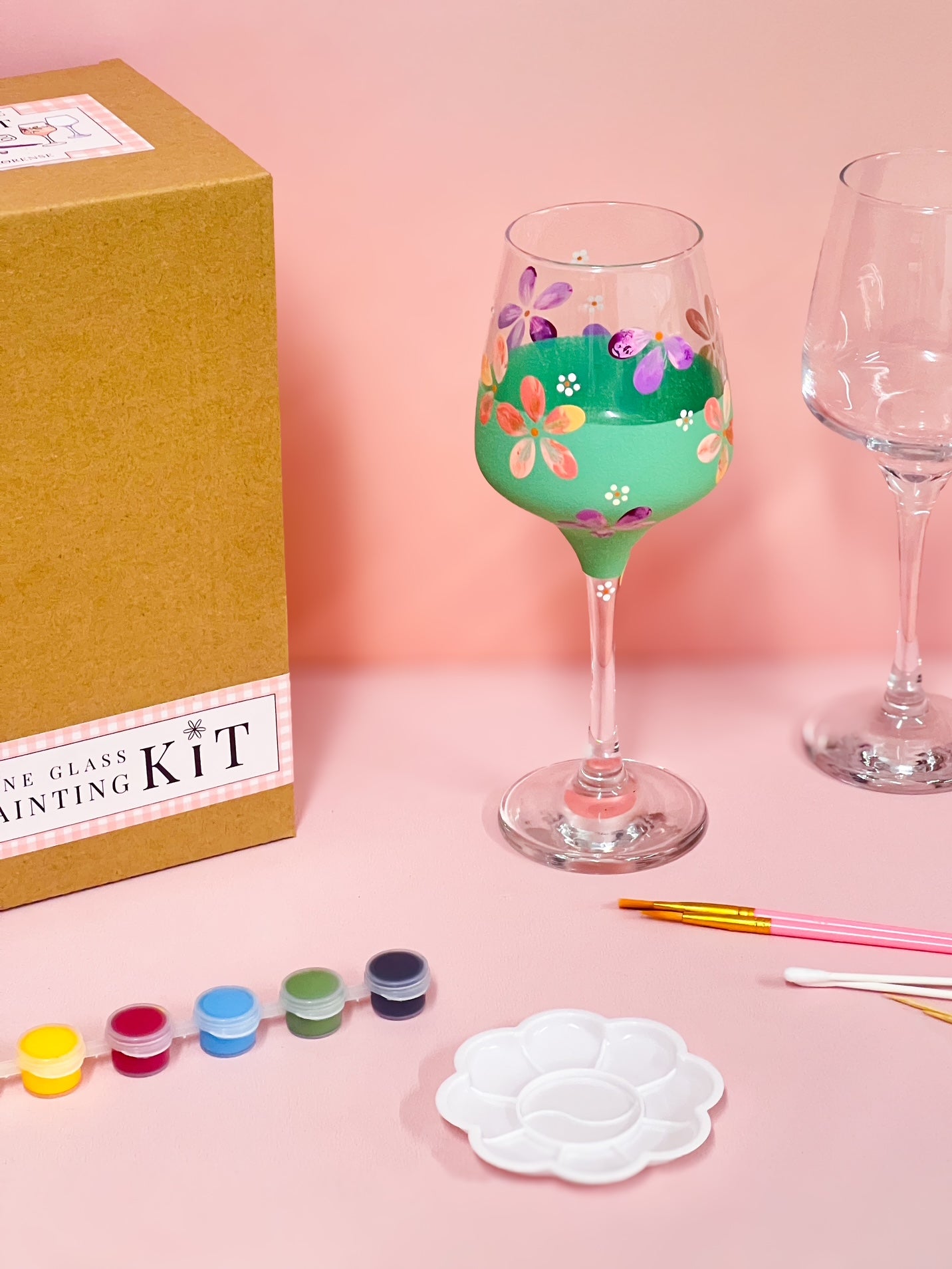 Glass Painting DIY Kit - Wine Glass