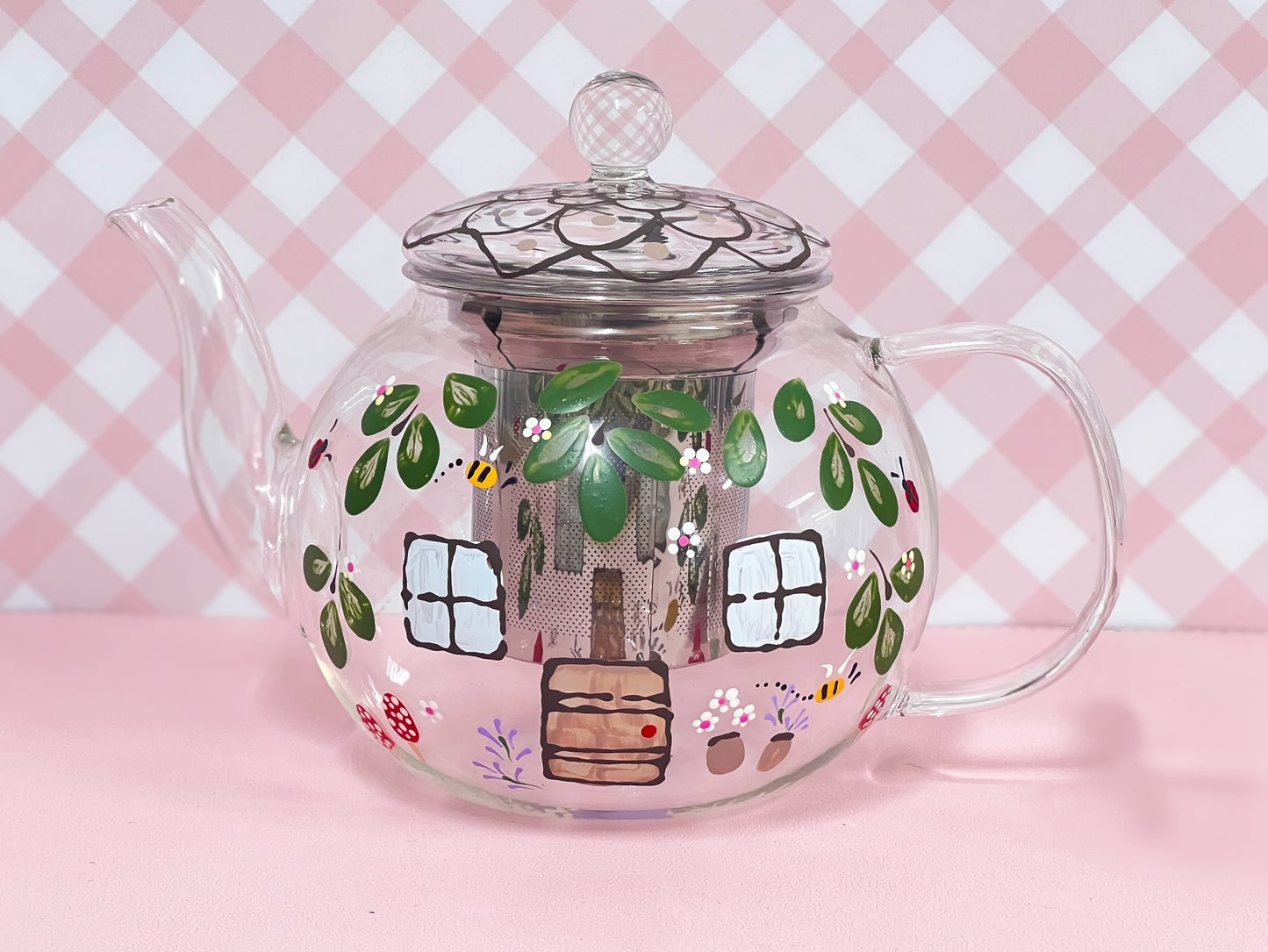 Hand-painted Teapot | Cottage