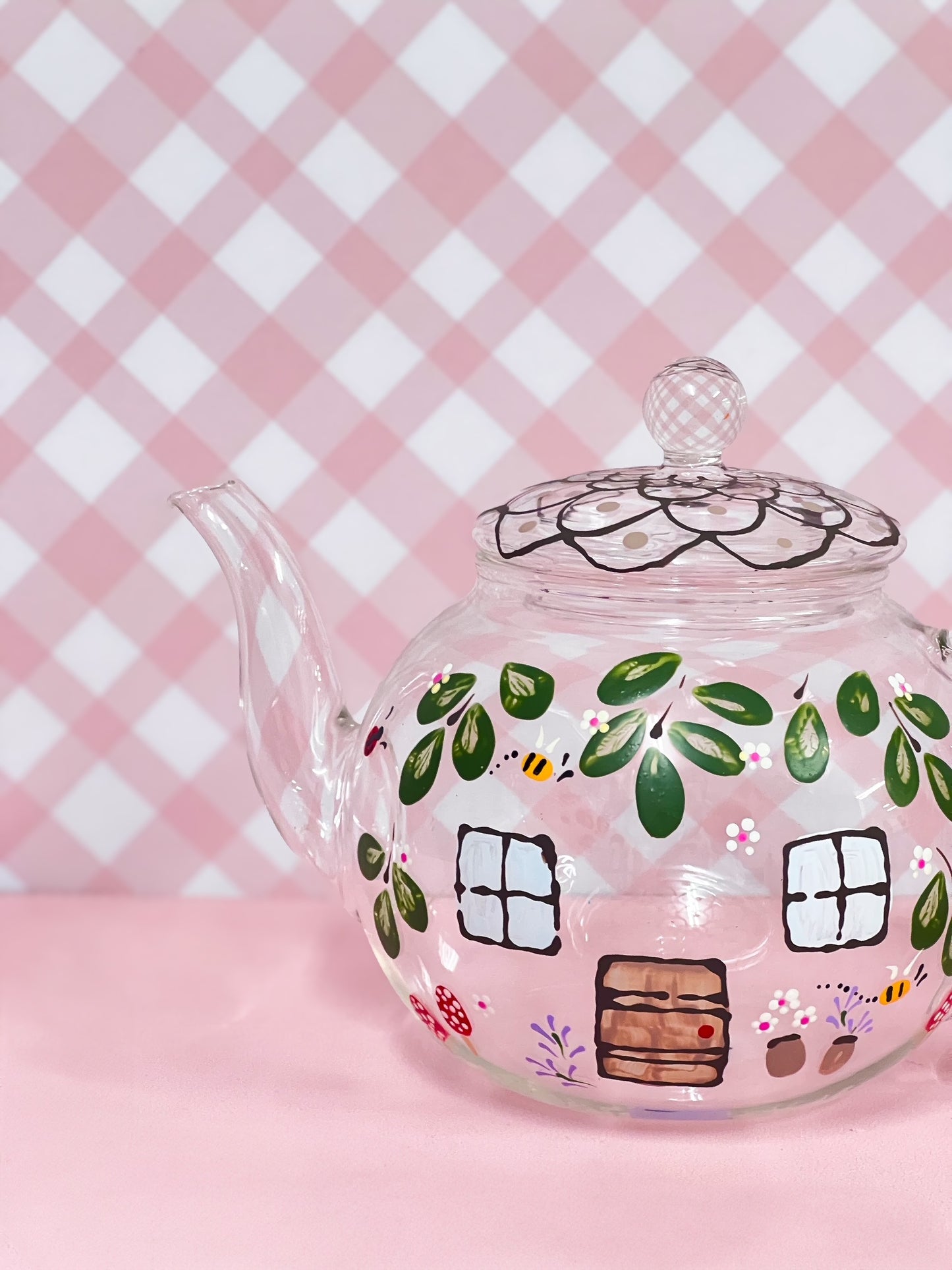 Hand-painted Teapot | Cottage