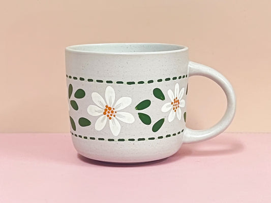 Hand-Painted Ceramic Mug - Marguerite