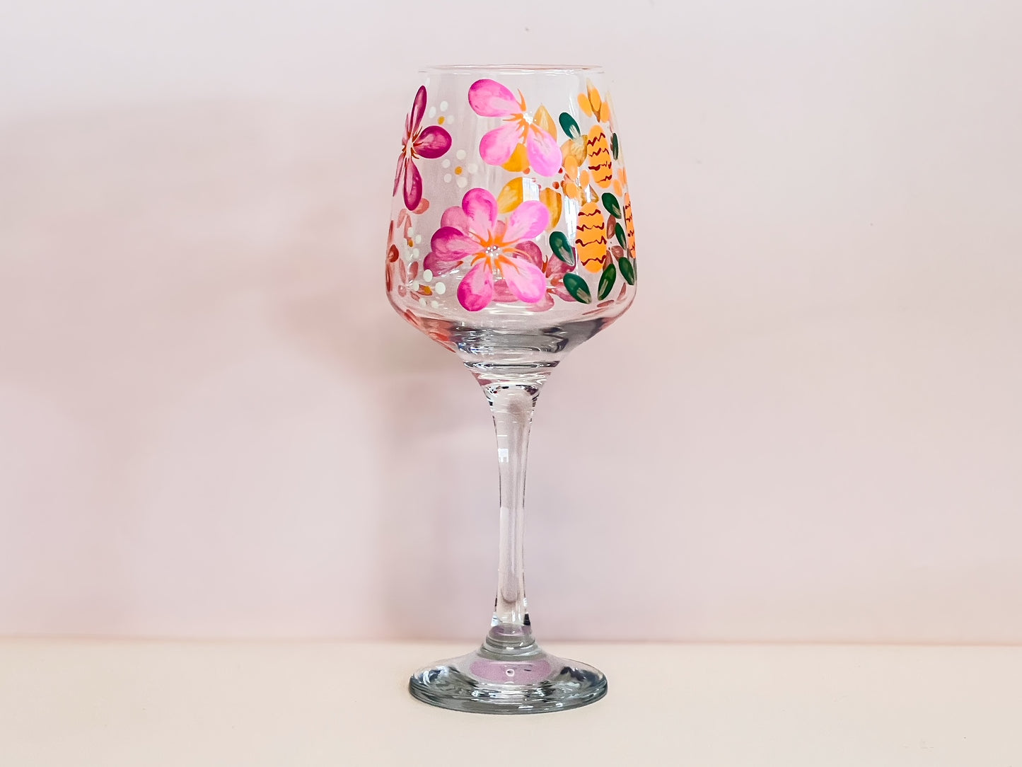 Hand-painted Wine Glass - Alani