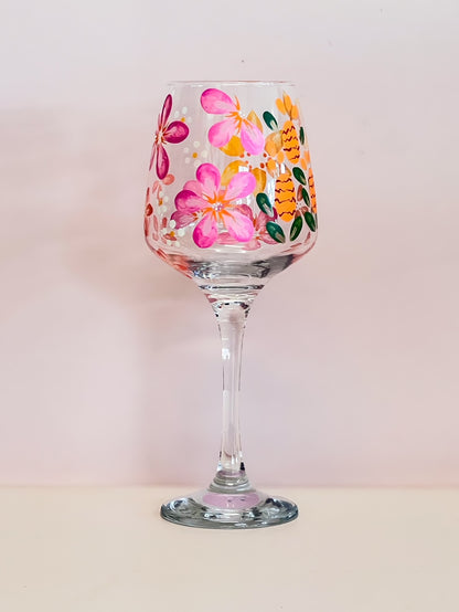 Hand-painted Wine Glass - Alani