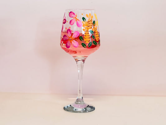 Hand-painted Wine Glass - Alani