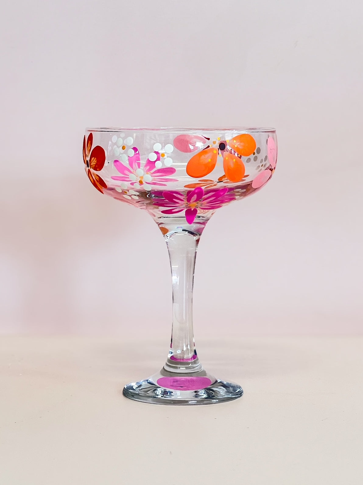 Hand-painted Coupe Glass - Foxxy