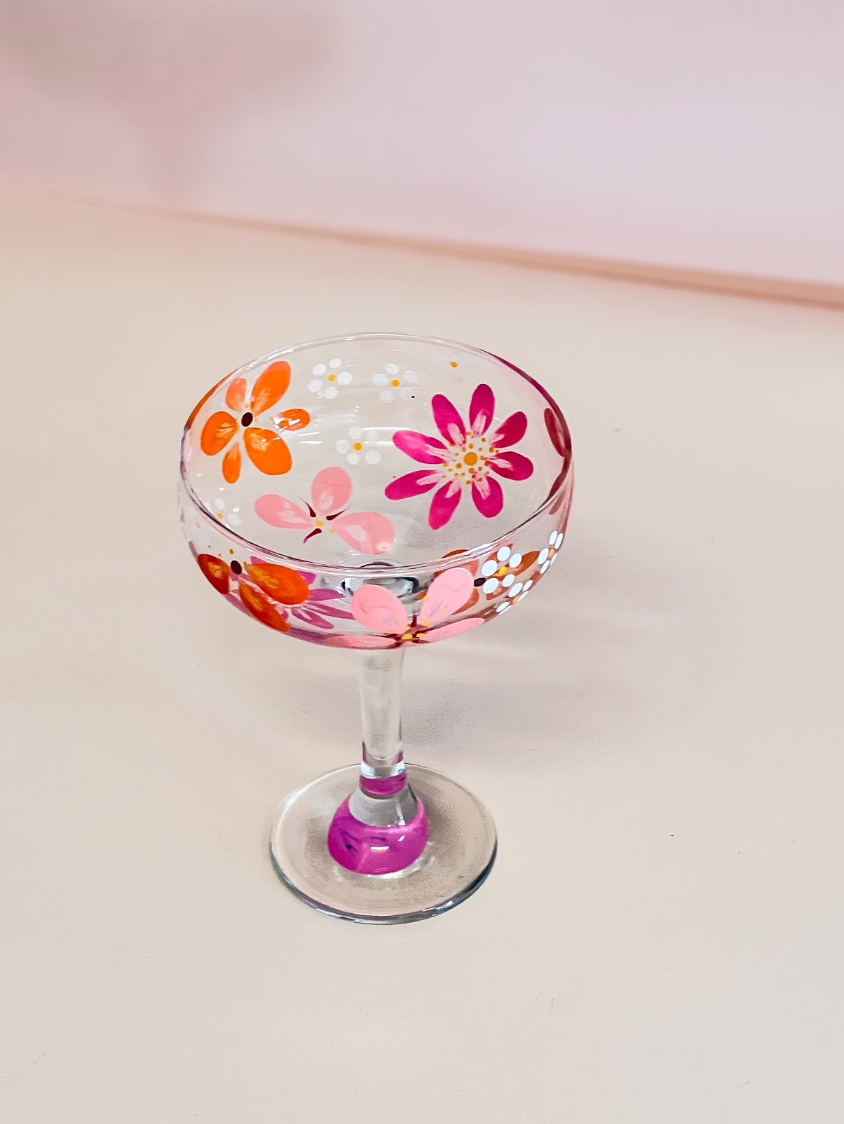 Hand-painted Coupe Glass - Foxxy