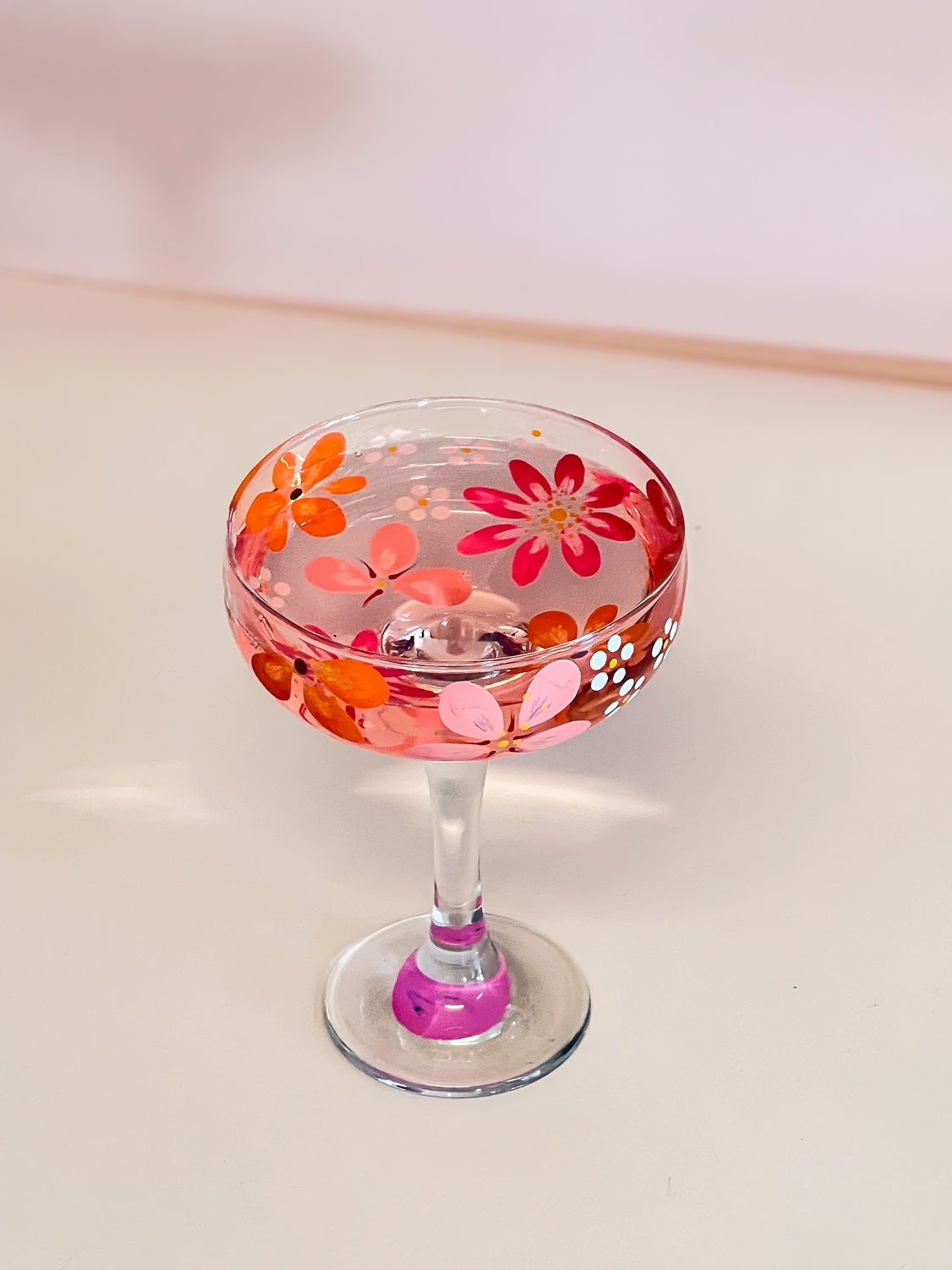 Hand-painted Coupe Glass - Foxxy