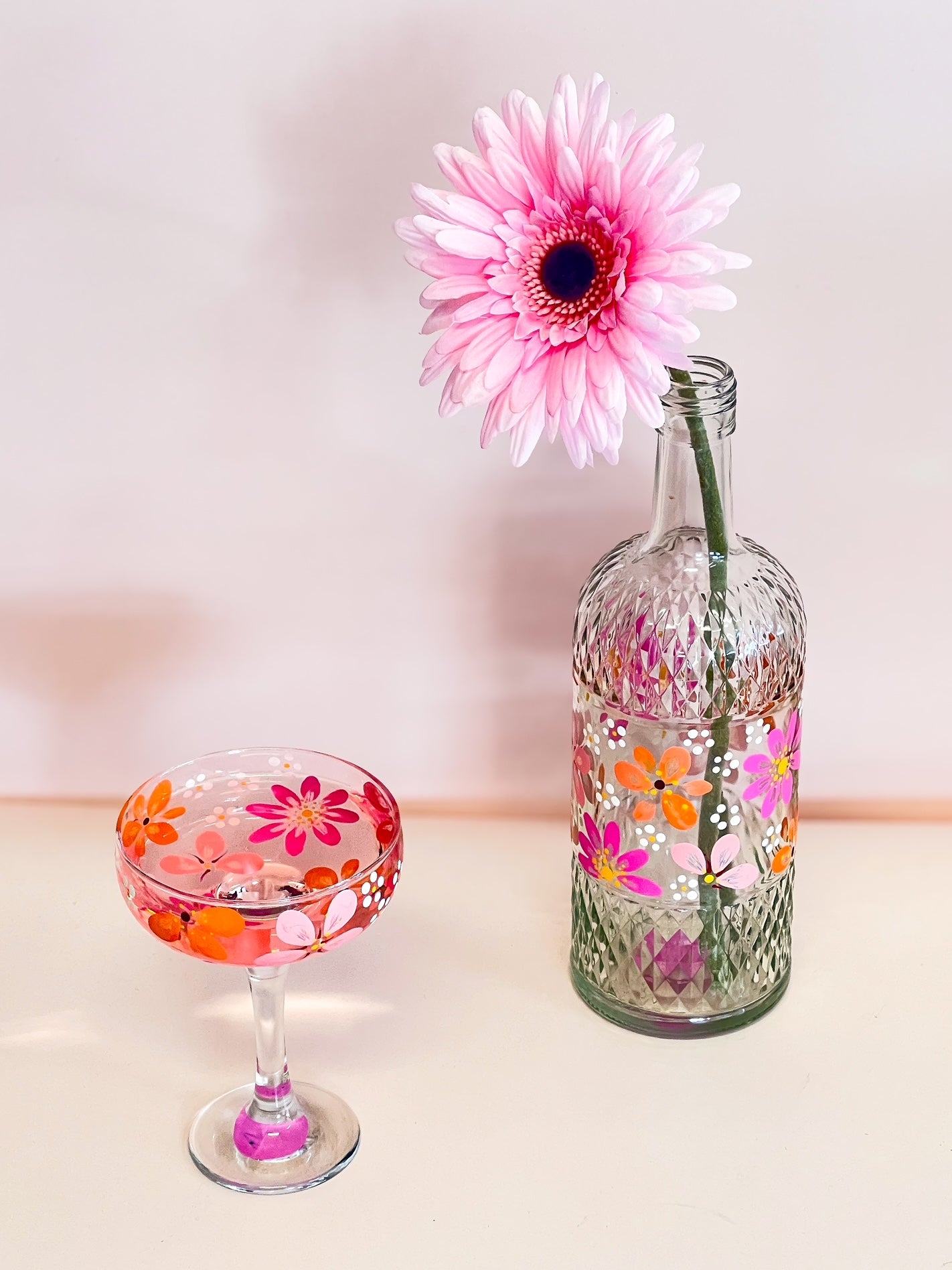 Hand-painted Coupe Glass - Foxxy