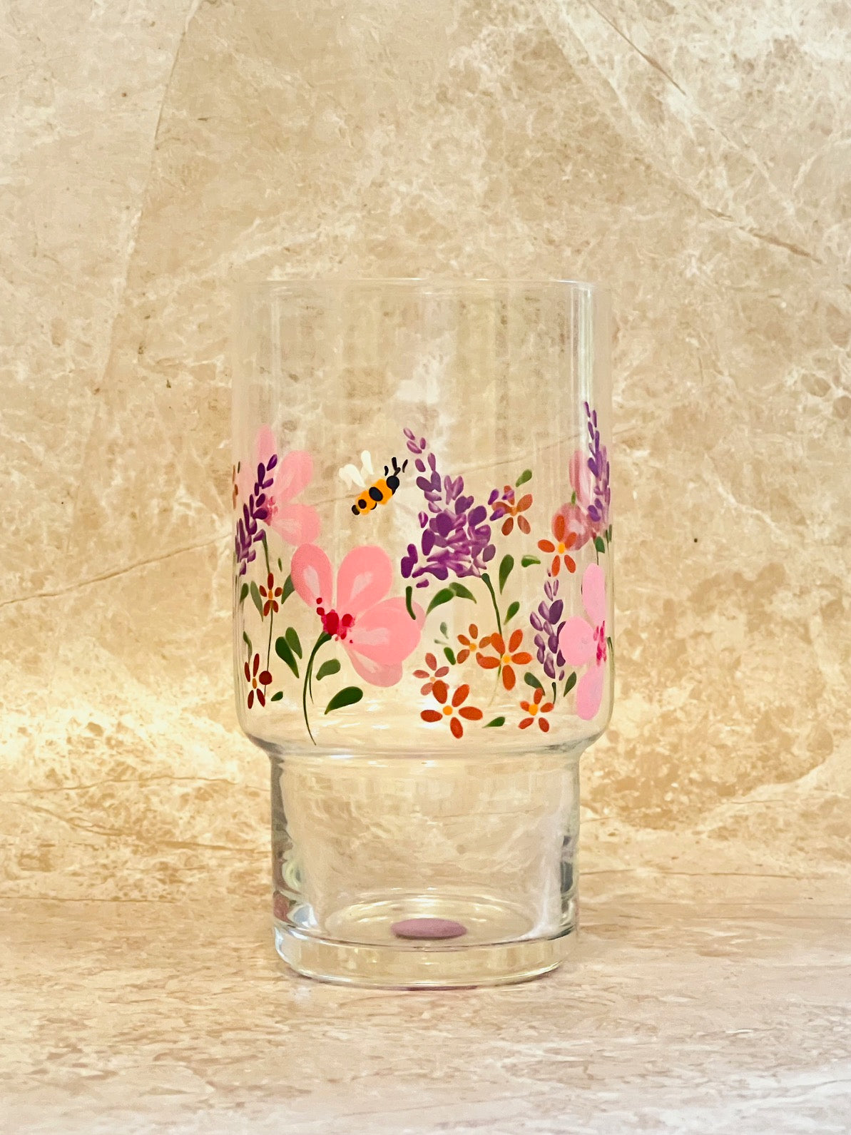 Hand-painted Highball Glass - Francesca