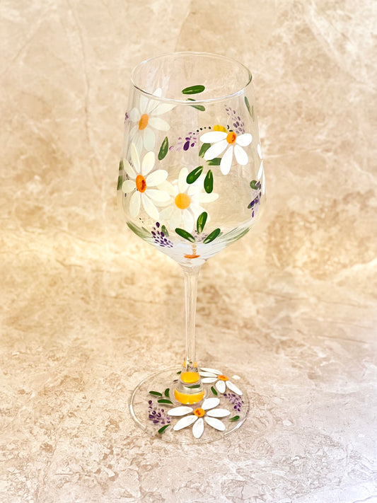 Hand-painted Wine Glass - Margot
