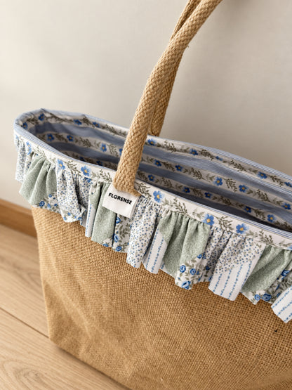 Tote Handbag | Bluebell Ruffle