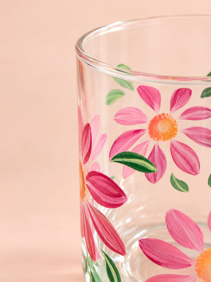 Hand-painted Stemless Wine Glass - Spring Blossom