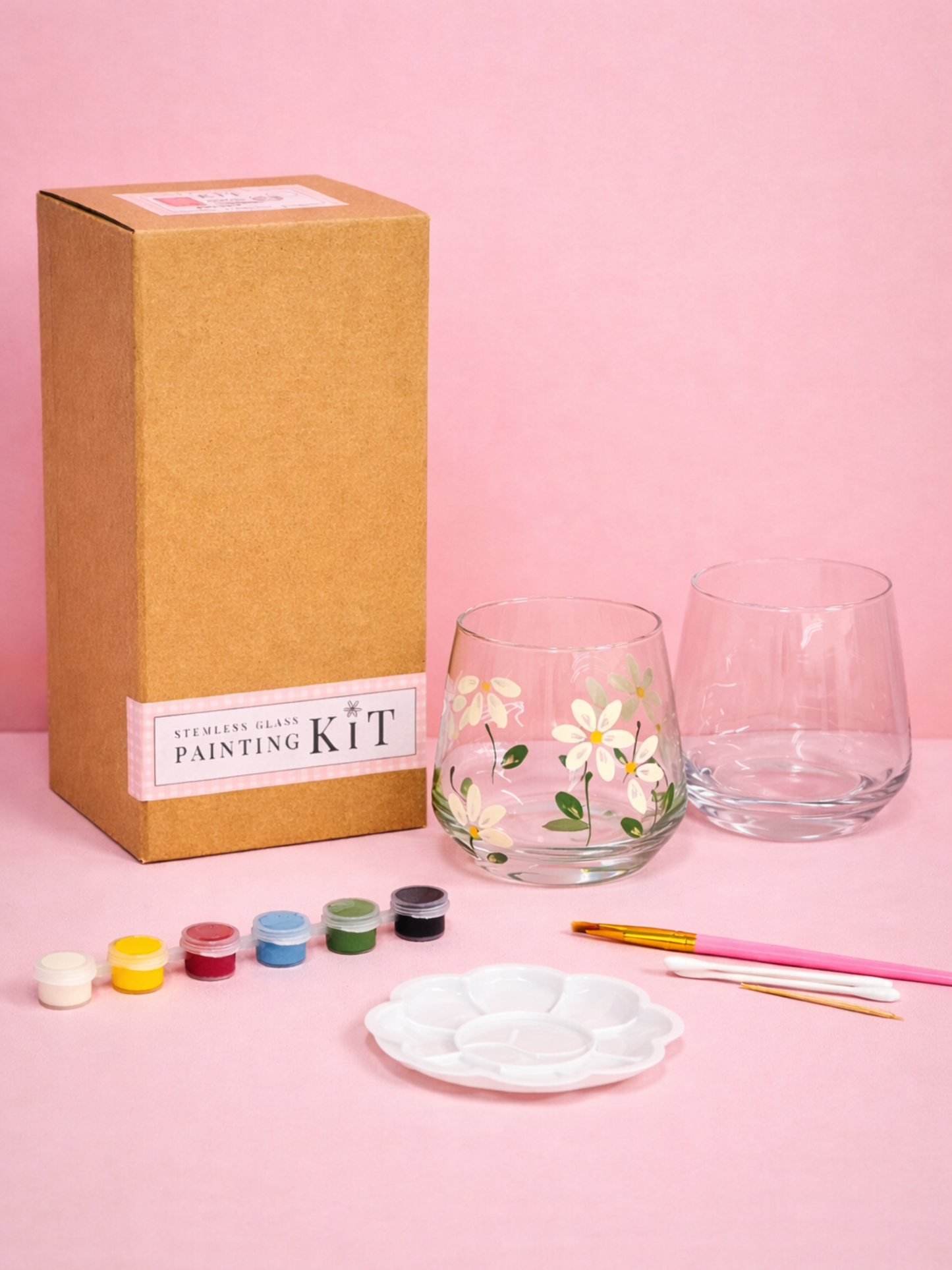 Glass Painting DIY Kit - Stemless Wine Glass