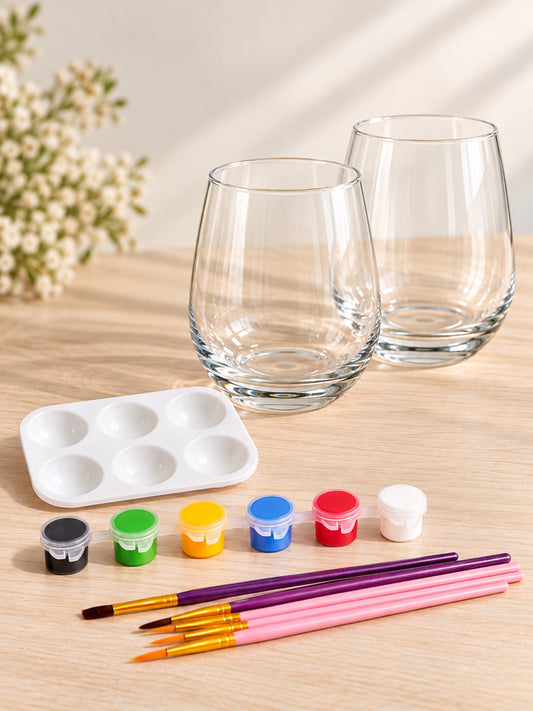 Glass Painting DIY Kit - Stemless Wine Glass