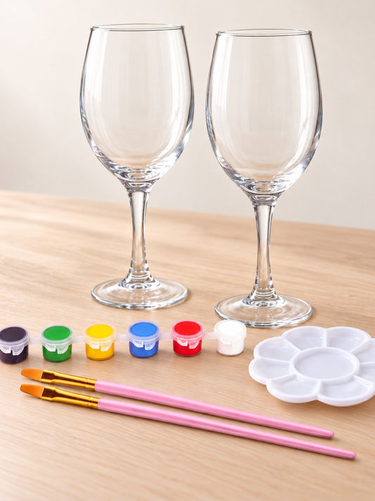Glass Painting DIY Kit - Wine Glass
