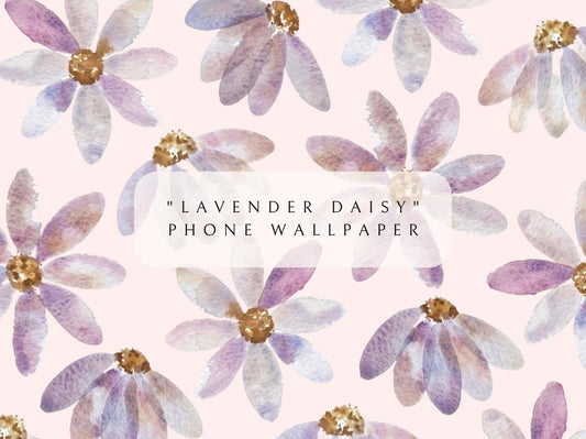 Phone Wallpaper Digital Download | "Lavender Daisy"