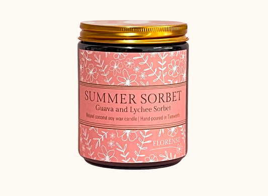 Amber Candle | Summer Sorbet (Guava + Lychee Sorbet)