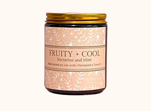 Amber Candle | Fruity + Cool (Nectarine and Mint)
