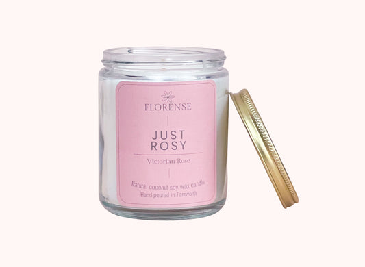 Mason Jar Candle - Clear | Just Rosy - Rose Victorian