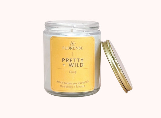 Mason Jar Candle - Clear | Pretty + Wild - Daisy