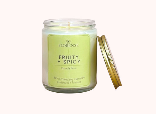 Mason Jar Candle - Clear | Fruity + Spicy - Frech Pear