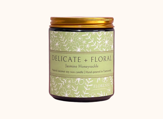 Amber Candle | Delicate + Floral (Honeysuckle Jasmine)