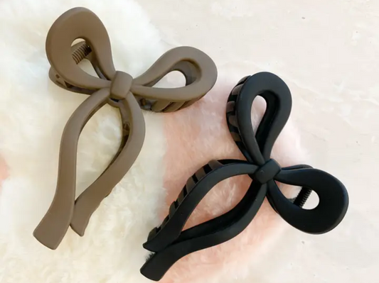 Matte Bow Claw Clips