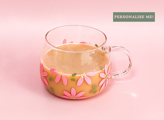 Hand-painted Hug Mug - Blossom Petal | Personalise Me!