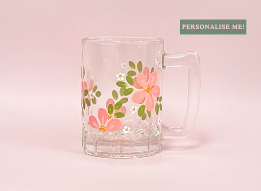 Hand-painted Cold Glass - Blossom Peach (Upcycled Glass) | Personalise Me!
