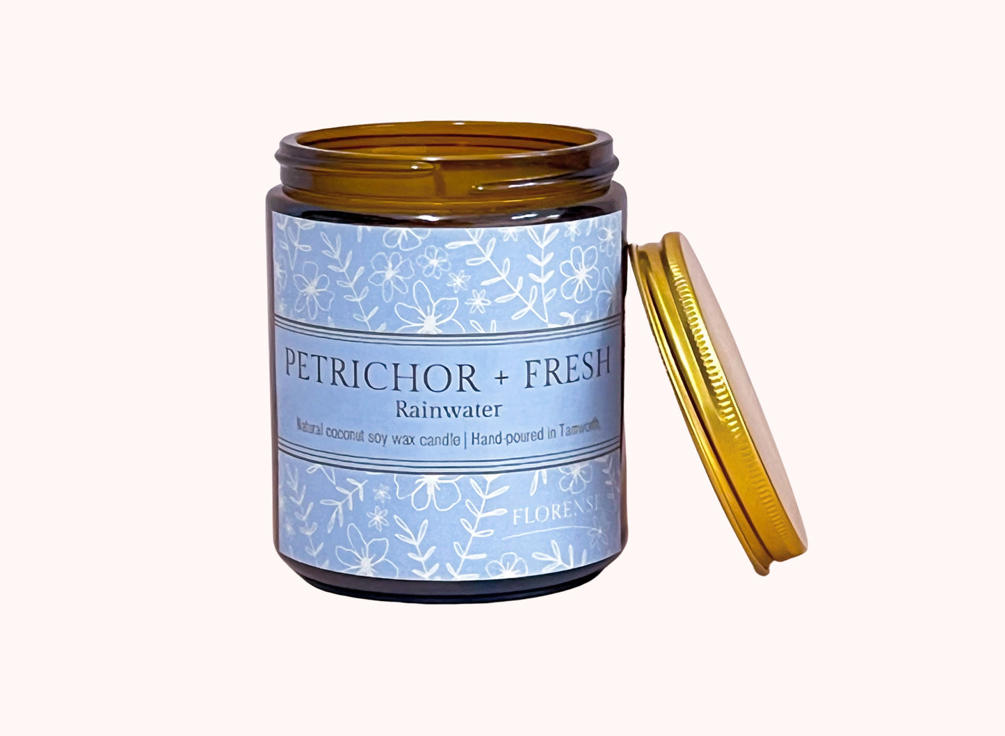 Amber Candle | Petrichor + Fresh (Rainwater)