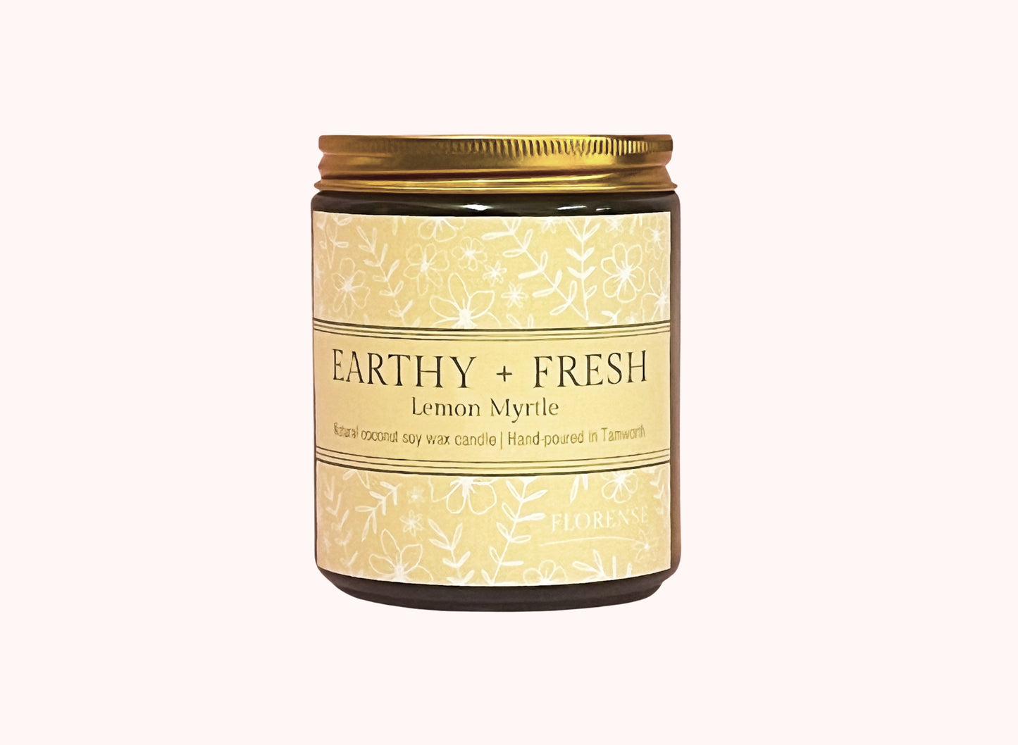Amber Candle | Earthy + Fresh (Lemon Myrtle)