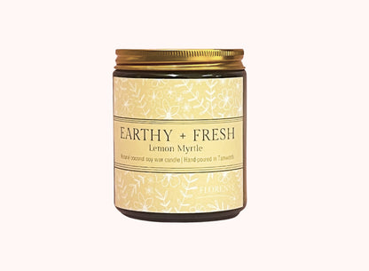 Amber Candle | Earthy + Fresh (Lemon Myrtle)