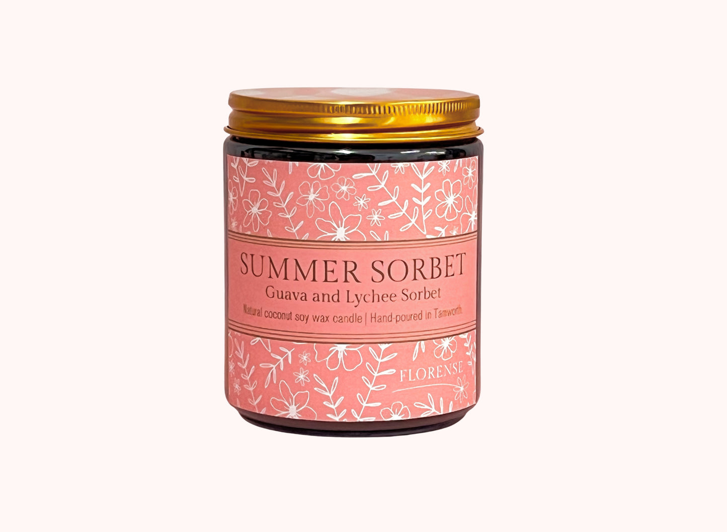 Amber Candle | Summer Sorbet (Guava + Lychee Sorbet)