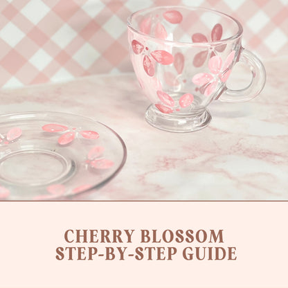 Cherry Blossom | Glass Painting Step-by-step Guide (Digital Download)