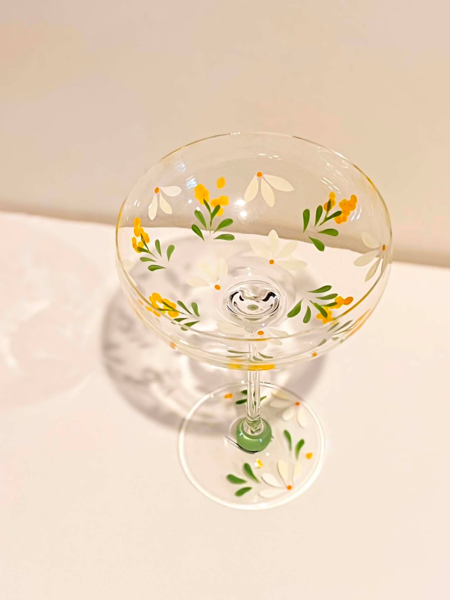 Hand-painted Coupe Glass - Fawn