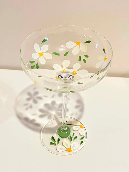 Hand-painted Coupe Glass - Maisie