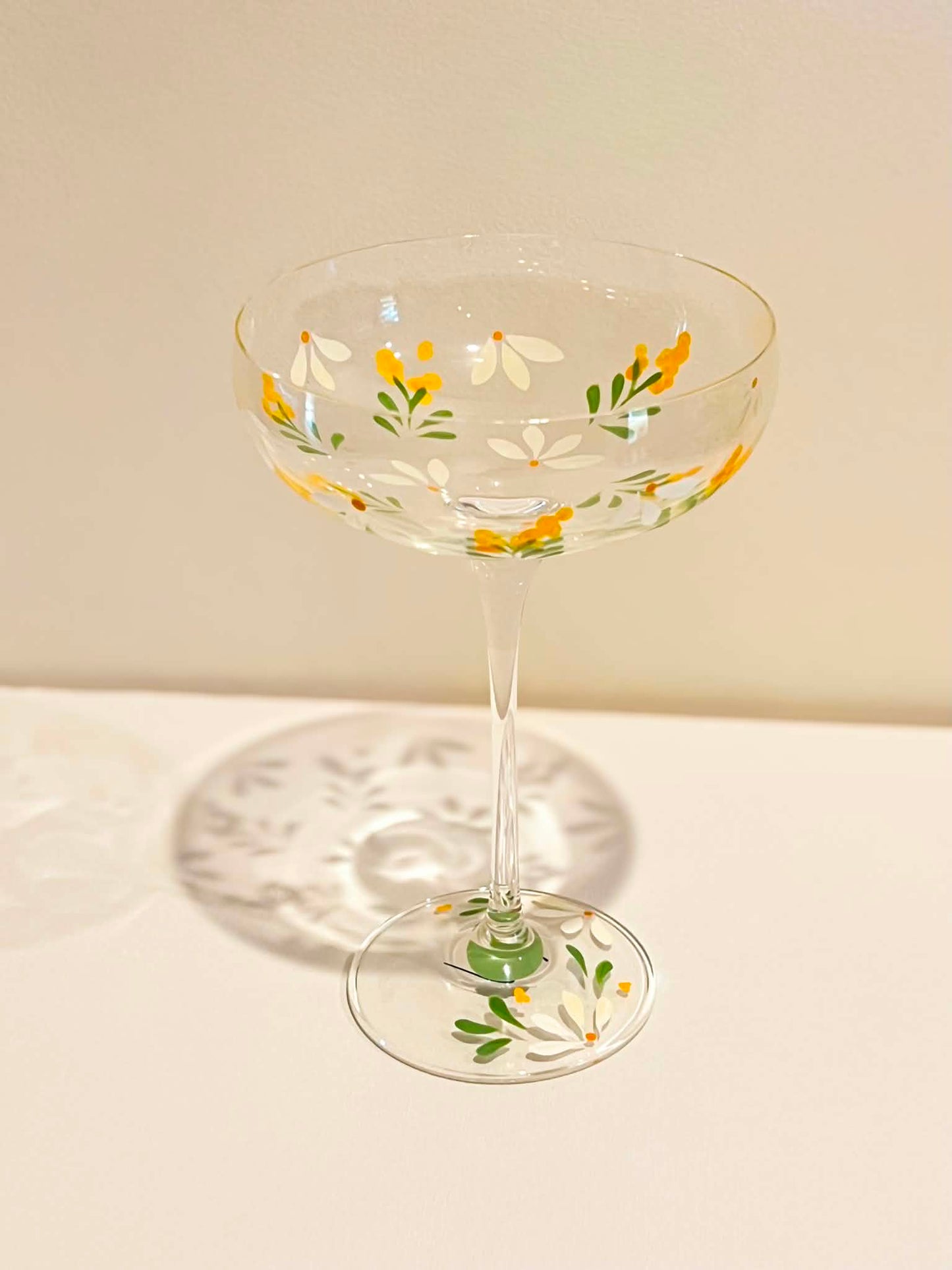 Hand-painted Coupe Glass - Fawn