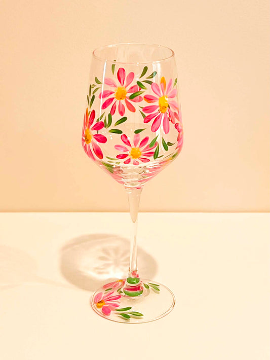 Hand-painted Wine Glass - Gigi