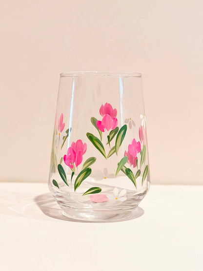 Hand-painted Stemless Glass - Tullie