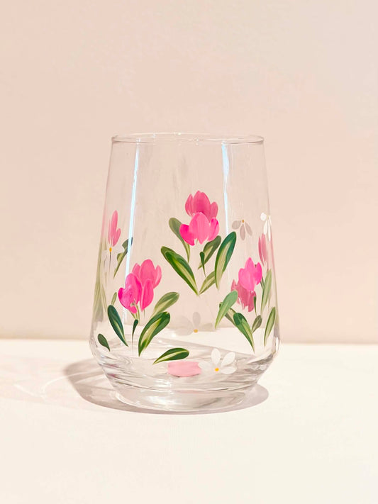 Hand-painted Stemless Glass - Tullie