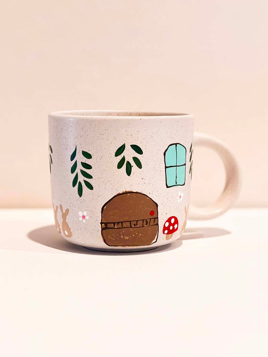 Hand-Painted Stoneware Mug - Beatrix