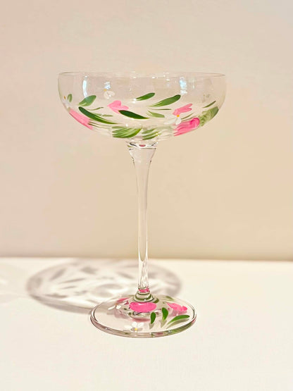 Hand-painted Coupe Glass - Tallulah