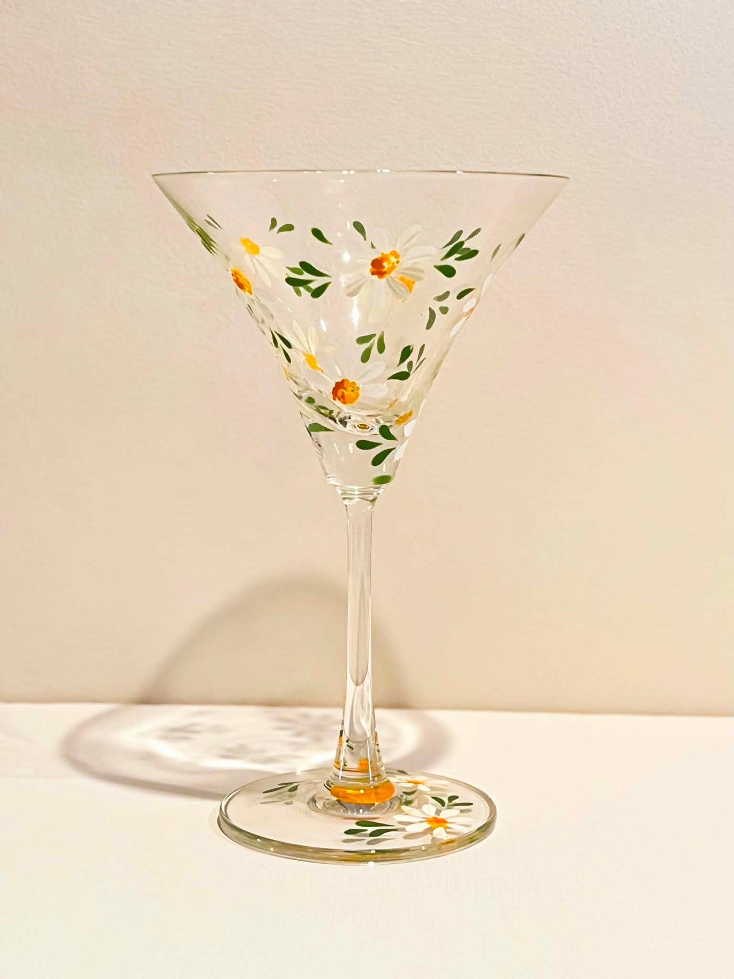Hand-painted Martini Glass - Delphine
