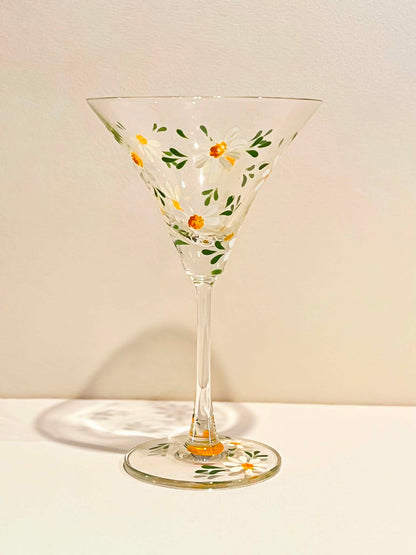 Hand-painted Martini Glass - Delphine