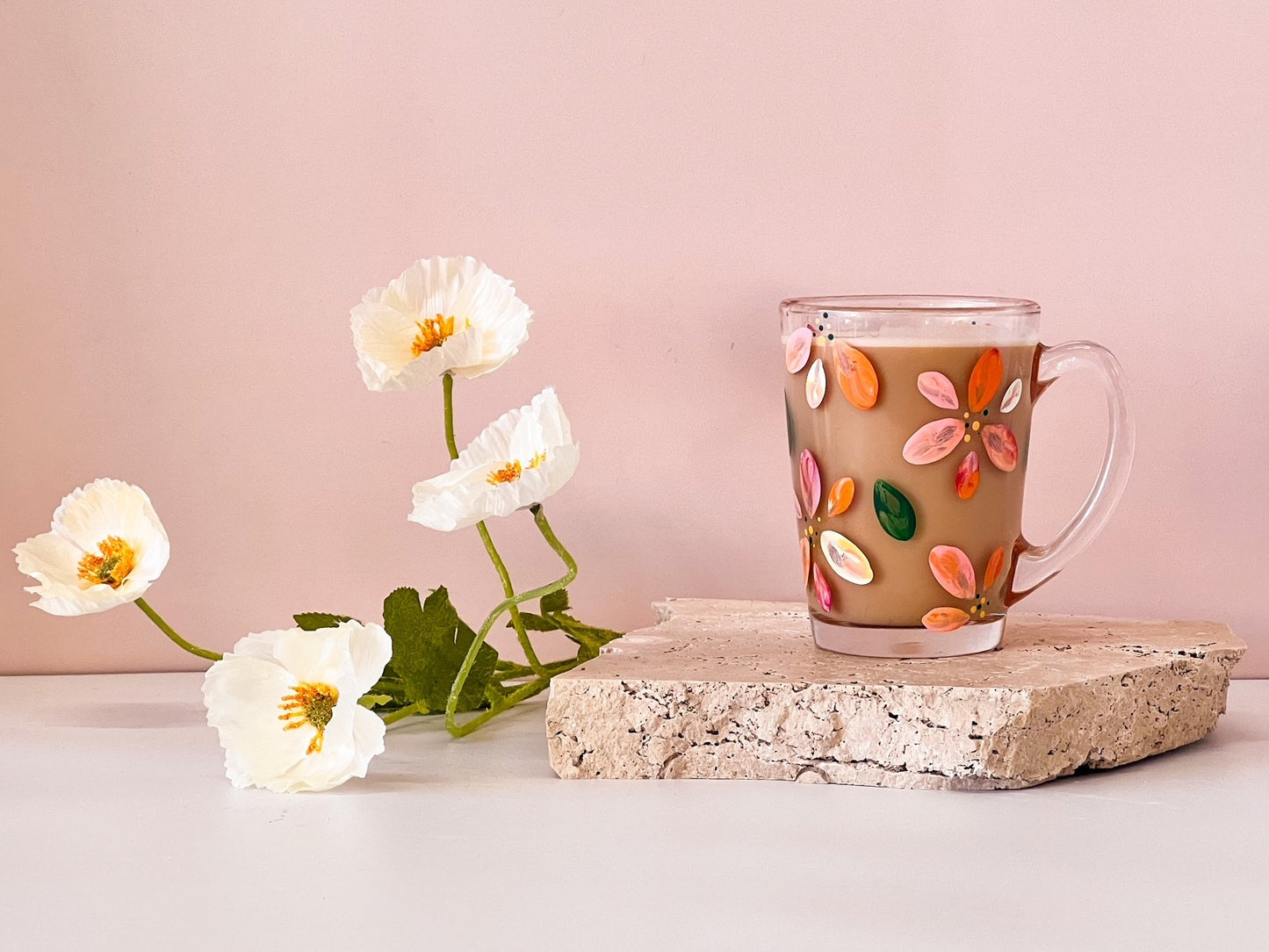 Hand-painted Coffee Mug | Poppies