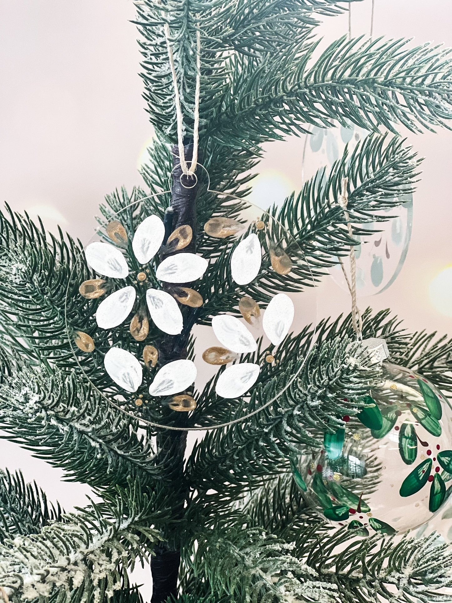 Hand Painted Flat Bauble