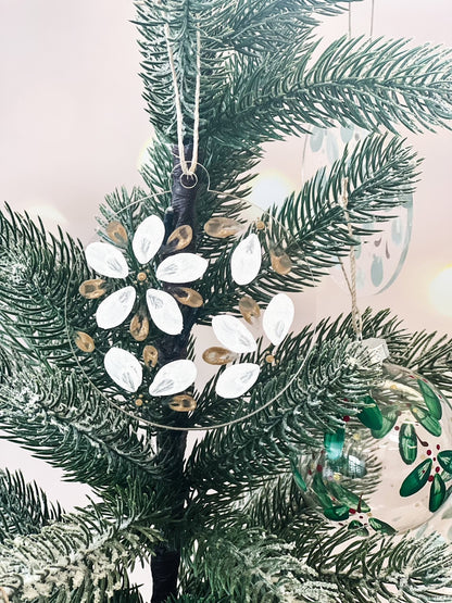 Hand Painted Flat Bauble