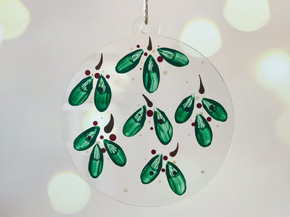 Hand Painted Flat Bauble