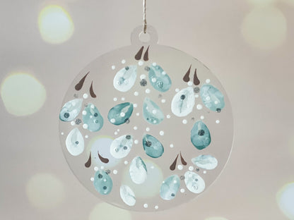 Hand Painted Flat Bauble